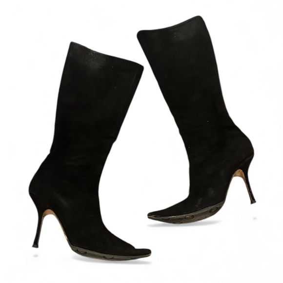 Jimmy Choo Shoes - Jimmy Choo Holly Kneel High Boots in Black Suede 39